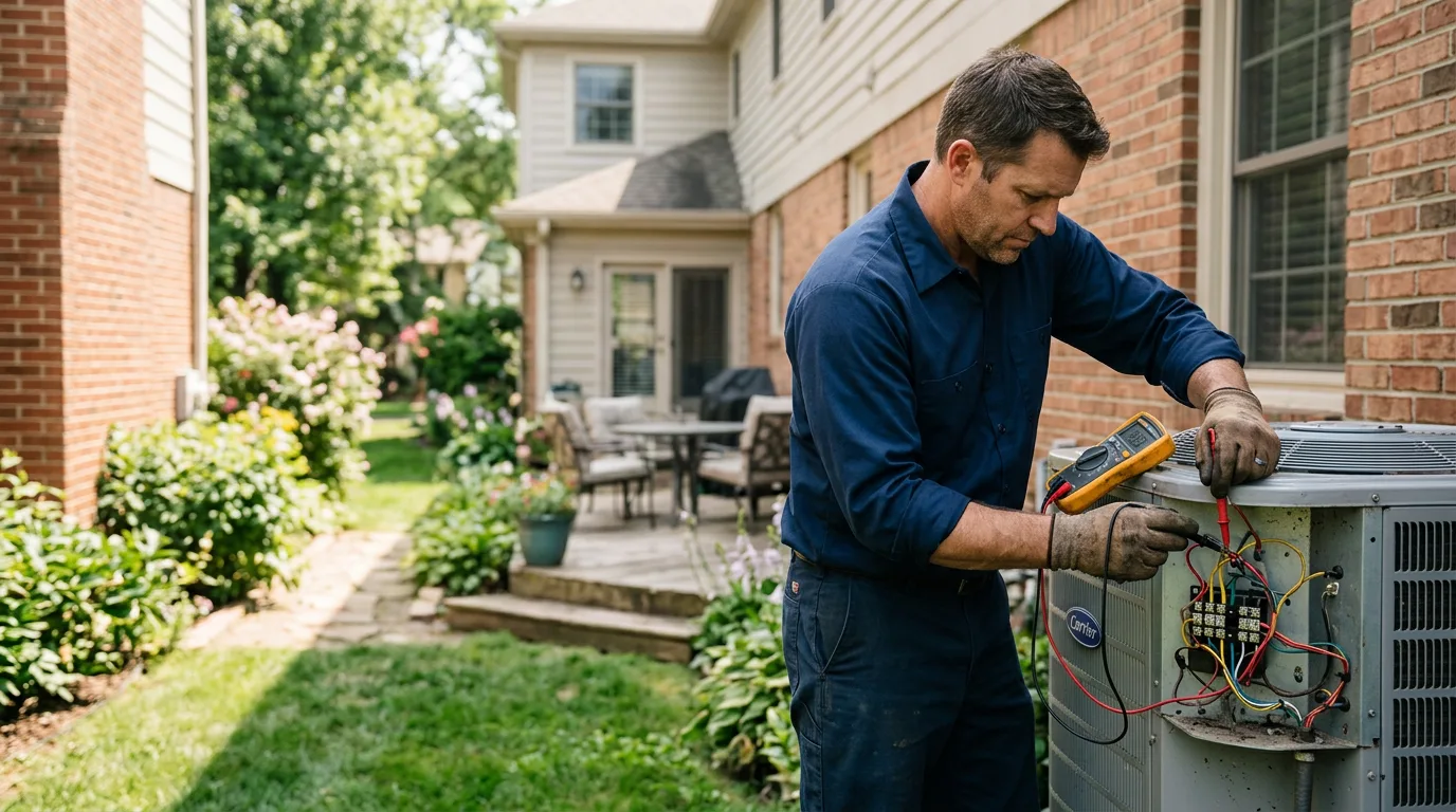 HVAC technician working near Slater, MO